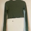 Forever 21 Cropped Green Long Sleeve Photo 3