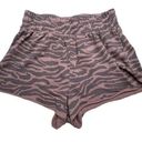 Grayson Threads : Brown Zebra High Rise Lounge Shorts Photo 0