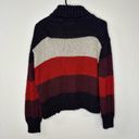 Wooden Ships  Sweater Colorblock Cowl Neck Zipper Hem Wool blend Red Size X/S Photo 3