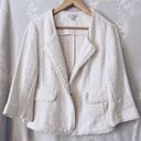 New York & Co. NY&Co. White Textured Blazer, M Photo 0