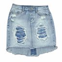 Vanilla Star Jeans Vanilla Star Distressed Highlow Jean Skirt Size 8 Photo 0