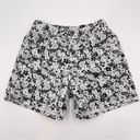 Daisy Vintage High Rise Jean Shorts Floral Black White  Print Denim Quirky Spring Photo 0