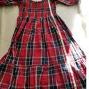 Hill House  Louisa Nap Red Tartan Paid Short Sleeve Midi Dress 100% Cotton 2XL Photo 9