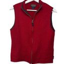 Woolrich  100% Wool Red‎ Zip Front Sleeveless Vest Size M Photo 0