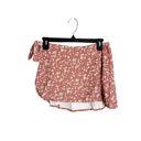 ANDIE  Swim Sarong Bottom Side Tie Skirt Coverup Ditsy Floral Rose Pink Medium Photo 1