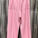 St. John  Medium Wool Drawstring Wide Leg Pants Pink Sport Pointelle Pocket Photo 0