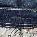 INC  Regular Fit Boot Leg Jeans Womens Size 8 Blue Mid Rise Stretch Pockets TALL‎ Photo 13