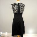 Tracy Reese  Black White Malak Houndstooth Jacquard MIDI Dress Size 6 Photo 3