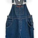 basic editions Womens Vintage Y2K  Blue Cotton Denim Utility Overalls Size Large Photo 0