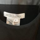 BCBGeneration Black Racerback Maxi Gown Dress STRETCH Faux Leather Medium Photo 5