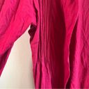 L.L.Bean  Cardigan Pink Pleated Pin Tuck Tie Front Open Long Sleeves Sz L EUC Photo 6