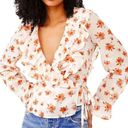 Free People NWT!  Amanda Ruffle Wrap Top. Size XS. Photo 0