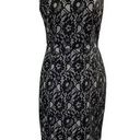 Calvin Klein  Women Size 4 Lace Party Dress Black White Sleeveless | 19-771 Photo 0