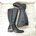 Naturalizer  Black Leather Equestrian Boots Size 8.5 Wide Calf Womens Riding Photo 1