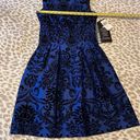 Gabby Skye  NWT Fit & Flare Dress Women Size 6  Royal Blue & Black Velvet… Photo 8