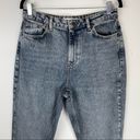 Topshop  Mom Jeans Sz 30 Acid Wash Distressed Moto Photo 4