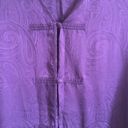 Victoria's Secret Vintage Y2K Deep Purple 100% Silk Paisley Print Kimono Slip Photo 4