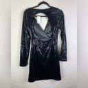 MINKPINK NWT  Set Me Free Mini Dress Small Black Sequin Photo 4