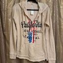 TechStyles Cream Ivory Boho Santa Cruz California Hoodie Sweater L NWT Size L Photo 0