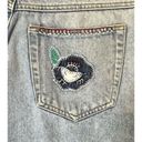 Vintage Embroidered Denim Shorts 90s AJ Brandon Size 13/14‎ Retro Hippie Y2K Blue Photo 11