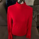 BCBGMAXAZRIA  Red Turtleneck Sweater Size Medium Photo 0