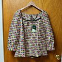 Tuckernuck  NEW Punchy Jacquard Pink Emilie Blouse Top Floral XL Tnuck NWT Photo 14