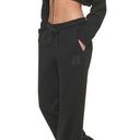 DKNY  Performance Crop Hooded & Macy's Drawstring Track Pants Set Black Women's S Photo 0