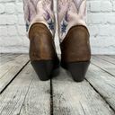 Double H Sonora Wedding Heeled Cowboy Boots Size 7.5 Embroidered Pink Brown Photo 8