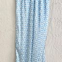 Daisy Lisa Say Gah  Check Pull On Drawstring Loungewear Wide Leg Pant Blue Medium Photo 4