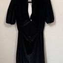 l*space L* velvet metallic stripes black puff sleeve mini dress size Large Photo 9