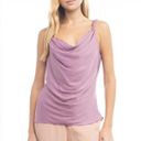 Naked Zebra  Mauve Pink Lavender Sleeveless Cowl Neck Casual Cami Tank Top Size S Photo 2