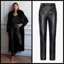 ANINE BING 💕💕 Connor Pant ~ 100% Leather Belted Straight Leg Black Small S NWT Photo 2