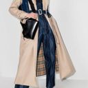 Burberry  Beige Paneled Cotton-Gabardine & Blue Denim Double-Breasted Trench Coat Photo 3