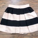 BCBGeneration  • Pleated Mini Skirt tan black stripe Dark Buff pockets full Photo 8