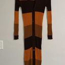 Equipment  Femme Long Cardigan Sweater Small Womens Verelle Orange Wool Stripe Photo 1
