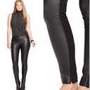 Ralph Lauren Lauren  PANELED FAUX-LEATHER LEGGINGS in BLACK sz 2. Photo 1