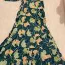 Sézane NWT  ANNIE maxi DRESS Printed Cotton Blossom Summer Green orange SZ6 Photo 5