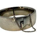 Monet  silver tone wide vintage safety chain bracelet Photo 0