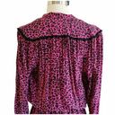 Zadig & Voltaire  Reveal Leopard Print Dress Hot Pink Black MSRP $398 Large NWT Photo 4