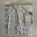 Equipment  S Animal Print Brown Silk Button Down Blouse Photo 4