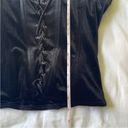 Missguided  Black Velvet Boned Lace Up Adjustable Strap Zip Up Corset sz 4 Small Photo 9