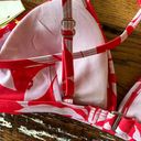 All In Motion Red Floral Triangle Bikini Top Size Small Photo 4