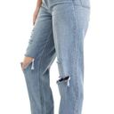 Tinseltown Women’s Straight Leg Distressed Ripped Denim Jeans Photo 3