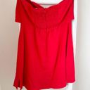 Cotton Candy LA Red Linen Keyhole Dress Size Medium Photo 2