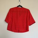 Mango NWT MNG  RED POLKA DOT BUTTON FRONT V NECK RELAX FIT BLOUSE SZ-4 Photo 7