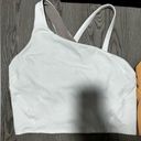 Lululemon  Women’s Everlux Asymmetrical Tennis Workout White Tank Top Exercise Photo 0