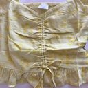 Abound  Gauzy Cinch Front Top in Green Yellow Moxie Floral Photo 5