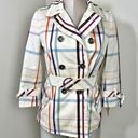 Coach  Tattersall Short Trench Coat Multicolor Size 2 (Small) Mid Length Jacket Photo 0