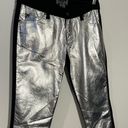 Tripp NYC New  Metallic Front Pants Black Back RARE Size 26/3 Photo 1