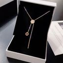 14K Rose Gold Plated Clock Pendant Necklace for Women Photo 1